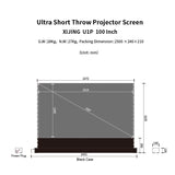 XIJING S PRO P 100inch Electric Floor Rising Screens,Ust Projector Screen,Short Throw Projector Screen,Motorised Projection Screen