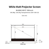 XIJING W1P 100 inch White Cinema P Electric Tension Floor projection Screen With White Cinema Material.For Normal Projector.Sound Perforated Acoustic Transparent.Multimedia Projection Screen