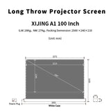 XIJING 100inch S ALR Electric Floor Rising Screen