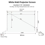 XIJING F1 P White Cinema P Electric Tension Floor projection Screen With White Cinema Material.For Normal Projector.Sound Perforated Acoustic Transparent