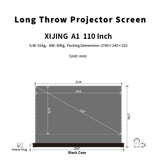 XIJING S ALR 110inch Floor Rising Projector Screen.