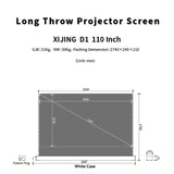 XIJING D1 High Gain 110 inch Electric Tension Floor Screen