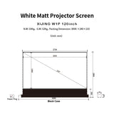 XIJING W1P 120 inch White Cinema P Electric Tension Floor projection Screen With White Cinema Material.For Normal Projector.Sound Perforated Acoustic Transparent.Multimedia Projection Screen