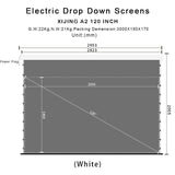 XIJING ALR 120inch electric drop down screen.