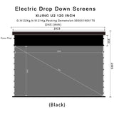 XIJING PRO P 120inch Electric Drop Down Screens,Motorised Projection Screen,Electric In Ceiling Projection Screen