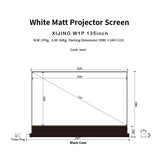 XIJING W1P 135 inch White Cinema P Electric Tension Floor projection Screen With White Cinema Material.For Normal Projector.Sound Perforated Acoustic Transparent.Multimedia Projection Screen