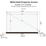 XIJING F1 P White Cinema P Electric Tension Floor projection Screen With White Cinema Material.For Normal Projector.Sound Perforated Acoustic Transparent