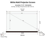 XIJING F1 P White Cinema P Electric Tension Floor projection Screen With White Cinema Material.For Normal Projector.Sound Perforated Acoustic Transparent