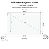 XIJING F1 Electric Tension Floor Rising Screen With White Cinema Material.For Normal Projector