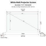 XIJING F1 P White Cinema P Electric Tension Floor projection Screen With White Cinema Material.For Normal Projector.Sound Perforated Acoustic Transparent