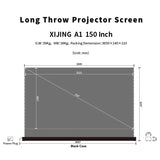 XIJING  150inch s ALR  Motorized Floor Rising Projector