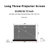 XIJING D1 High Gain 72 inch Electric Tension Floor Screen