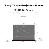 XIJING D1 High Gain 84 inch Electric Tension Floor Screen