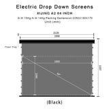 XIJING ALR 84inch electric drop down screen.