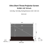 XIJING S PRO P 84inch Electric Floor Rising Screens,Ust Projector Screen,Short Throw Projector Screen,Motorised Projection Screen