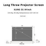 XIJING D1 High Gain 84 inch Electric Tension Floor Screen