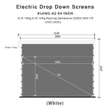 XIJING ALR 84inch electric drop down screen.