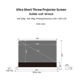 XIJING S PRO P 84inch Electric Floor Rising Screens,Ust Projector Screen,Short Throw Projector Screen,Motorised Projection Screen