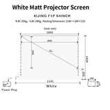 XIJING F1 P  84inch Electric Tension Floor projection Screen With White Cinema Material