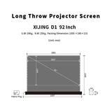 XIJING D1 High Gain 92 inch Electric Tension Floor Screen