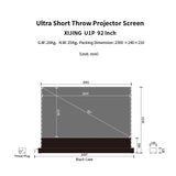 XIJING S PRO P 92inch Electric Floor Rising Screens,Ust Projector Screen,Short Throw Projector Screen,Motorised Projection Screen