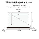 XIJING F1 P  92inch Electric Tension Floor projection Screen With White Cinema Material