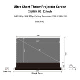 XIJING S PRO 92inch Projector Screen,Ust Projector Screen,Short Throw Projector Screen,Motorised Projection Screen