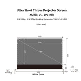 XIJING S PRO 100inch Projector Screen,Ust Projector Screen,Short Throw Projector Screen,Motorised Projection Screen